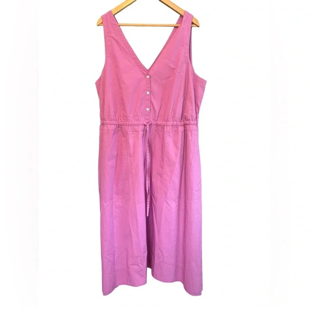 GAP Pink Sleeveless Midi Dress